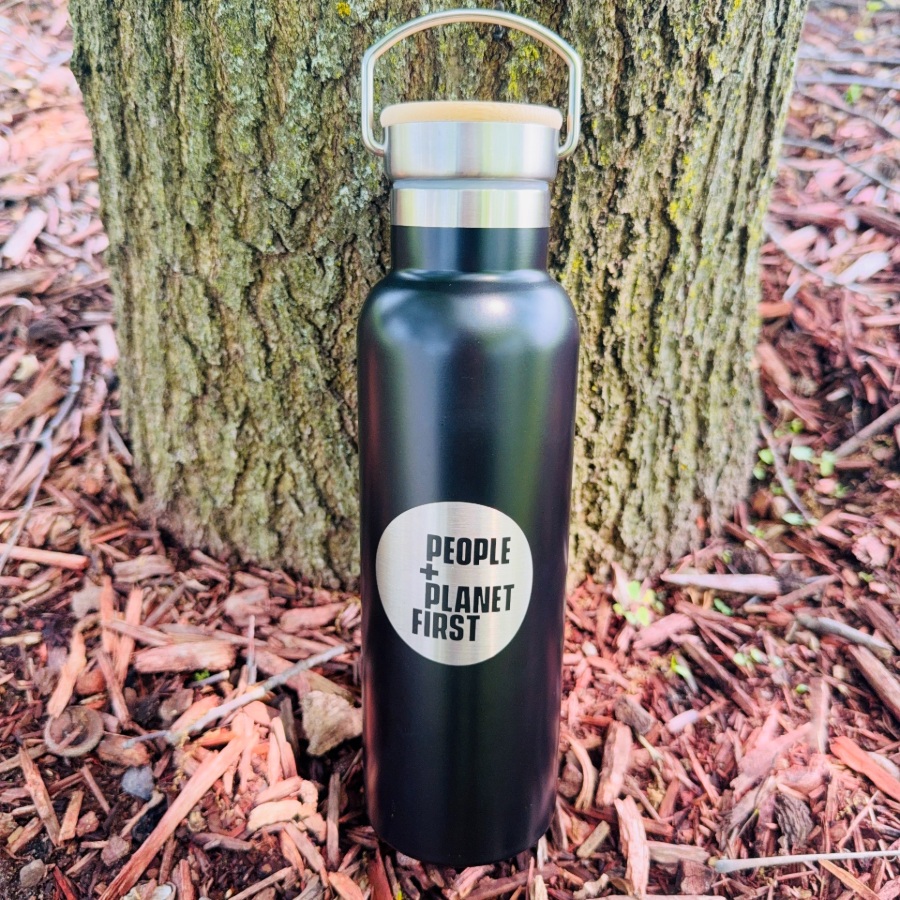 People and Planet First bamboo and stainless steel bottle