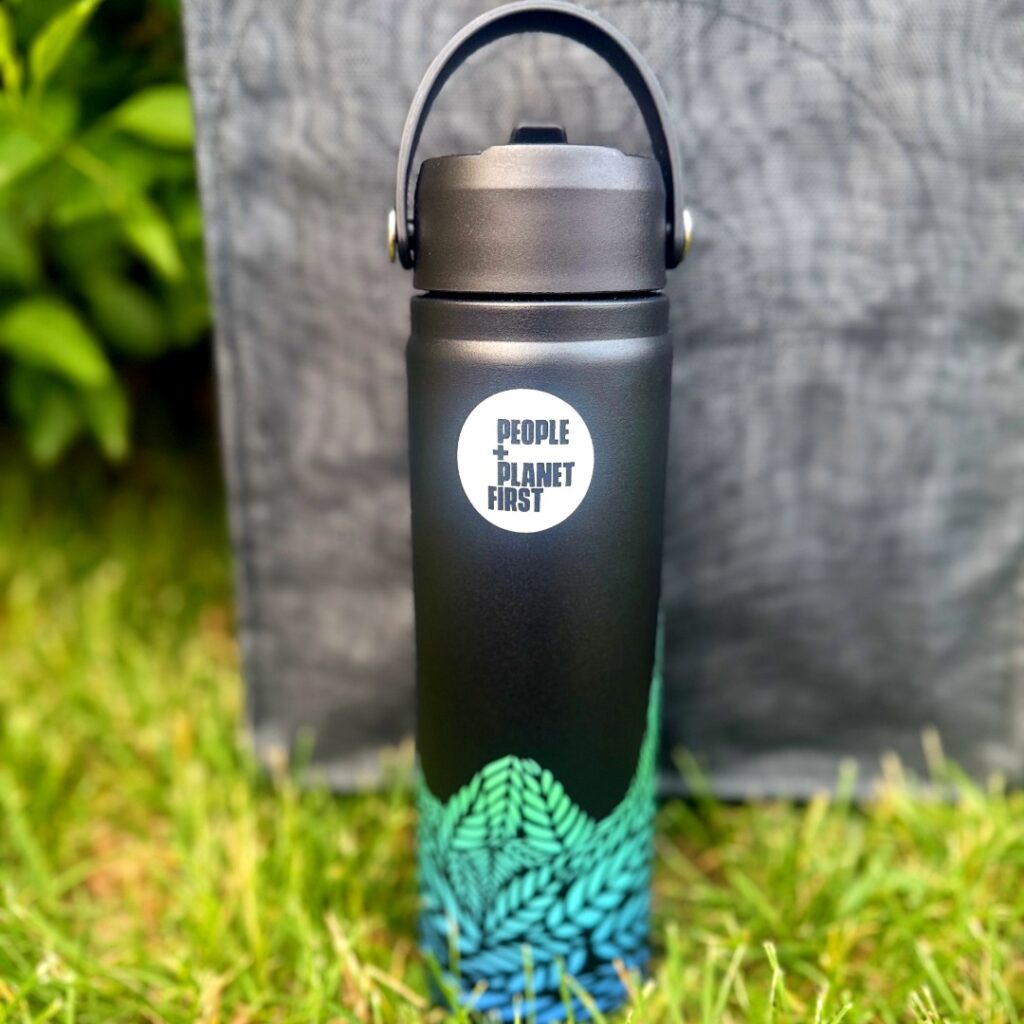 People and Planet First stainless steel insulated bottle