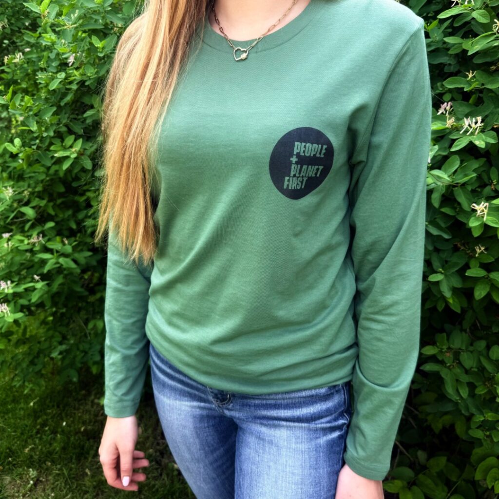 Organic cotton and recycled PET People and Planet First long sleeve