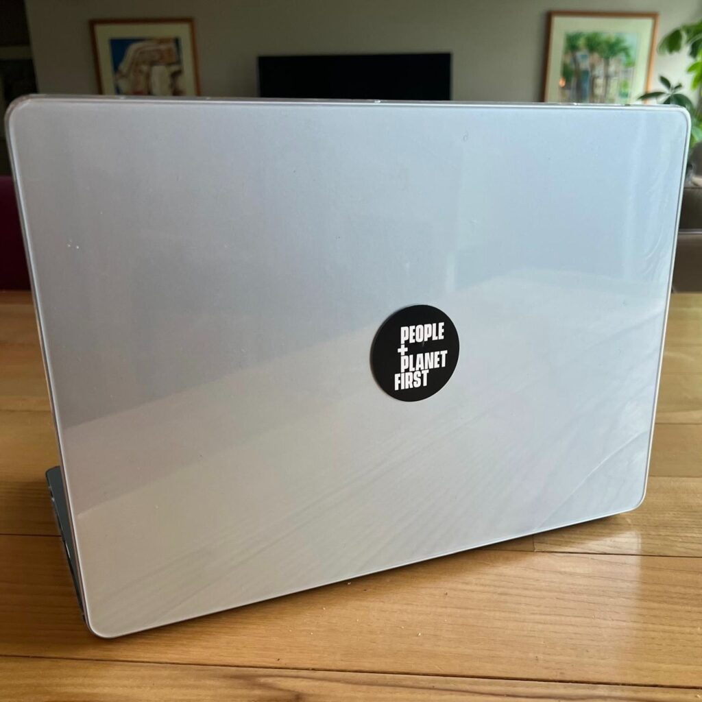 People and Planet First sticker